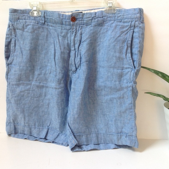 J. Crew Other - J. Crew Blue Linen Shorts Linen Men Stanton
